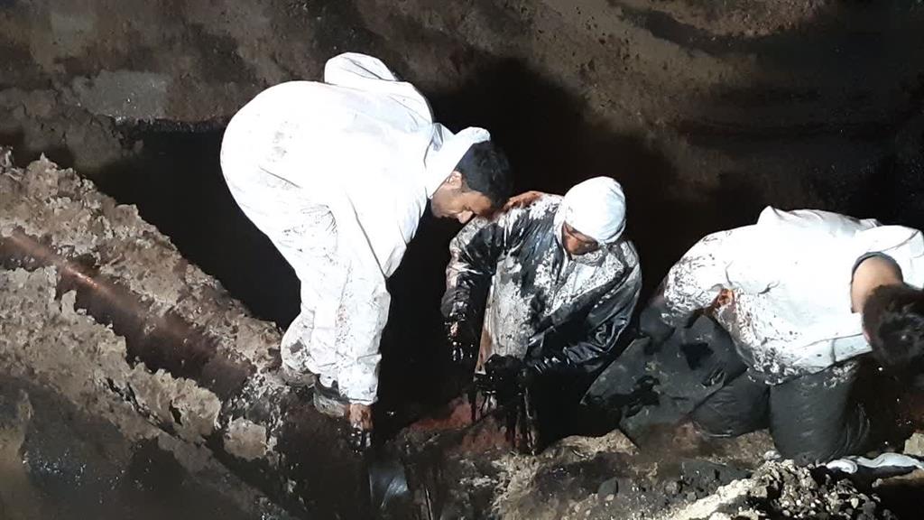 رفع موفقیت آمیز نشتی خط لوله ۲۰ اینچ نفت با تلاش شبانه روزی کارکنان نفت و گاز اروندان