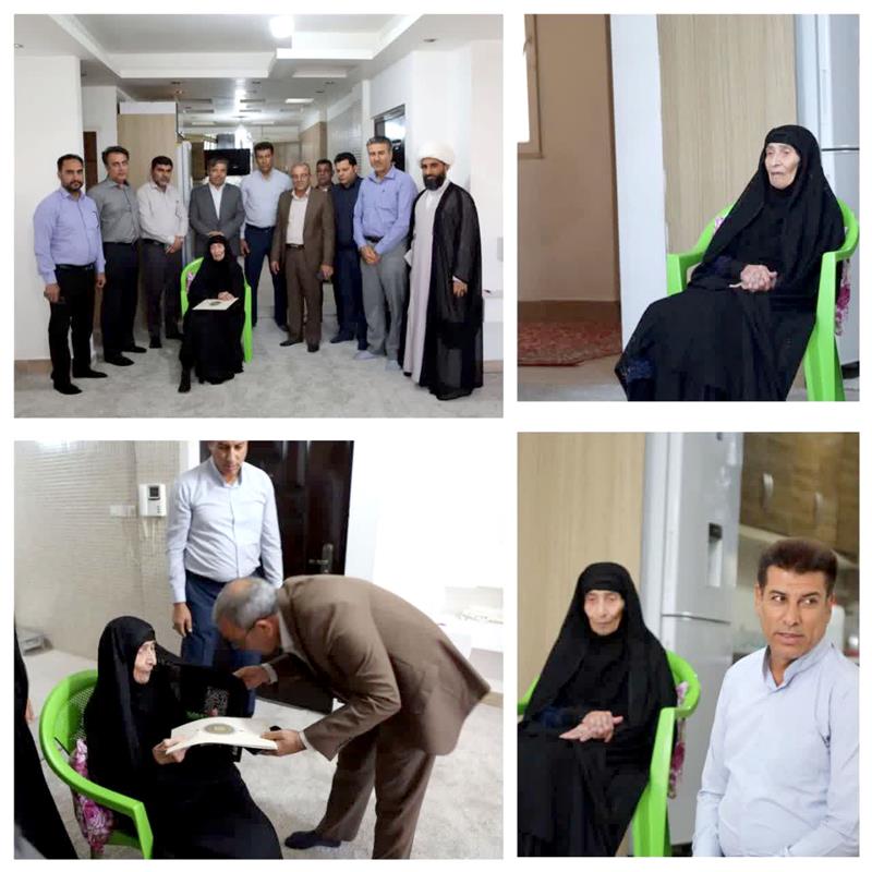 دیدار و تجلیل مدیران تعاون روستایی خوزستان از خانواده شهید خادم