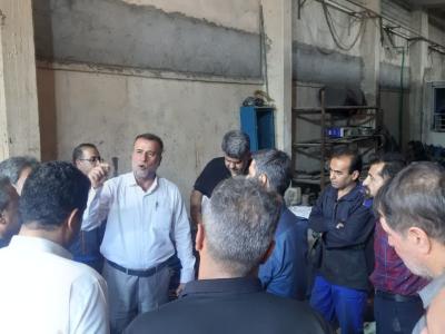 بازدید مدیرعامل شرکت آب و فاضلاب اهواز از تصفیه‌خانه شهید محمدی (شماره یک)