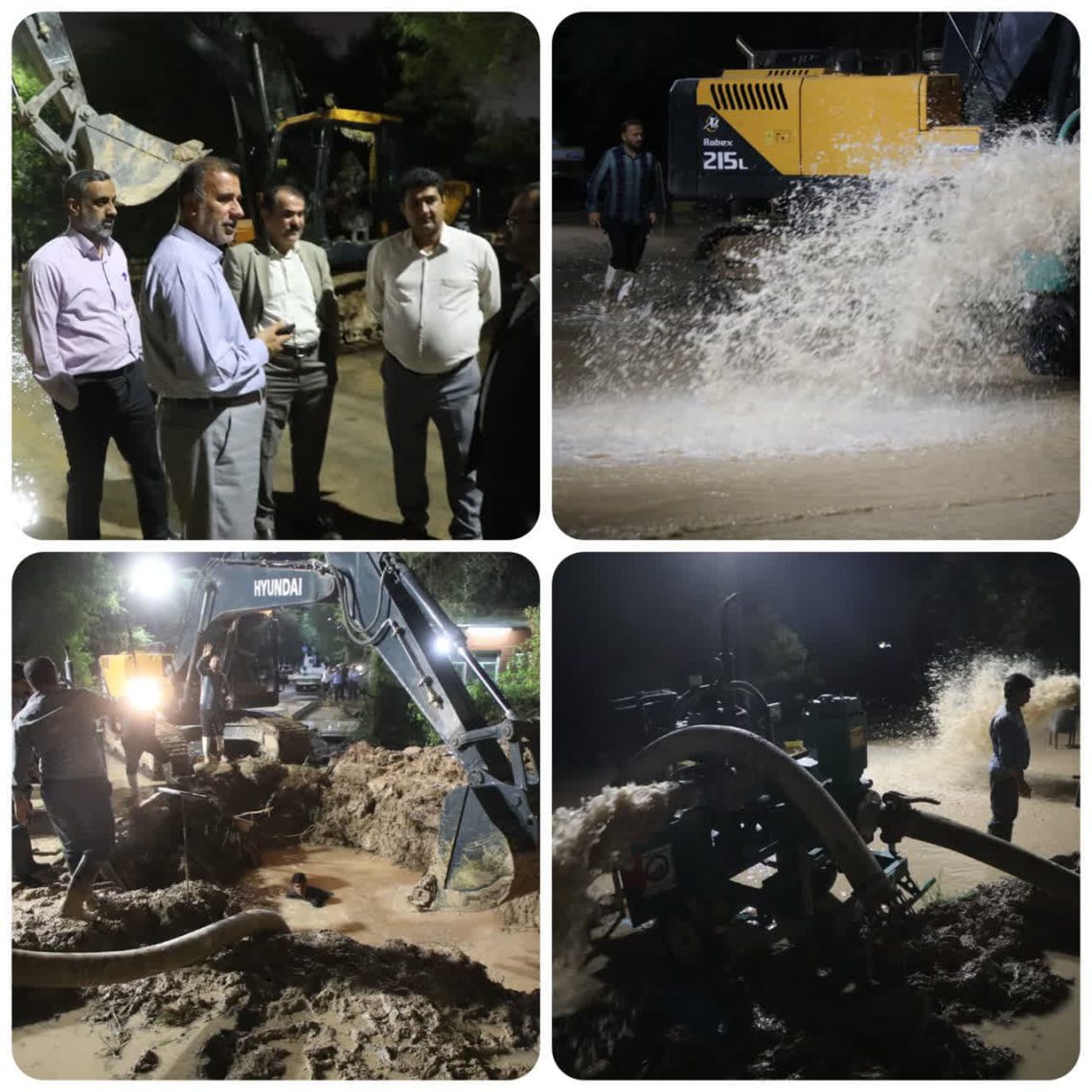 اتمام عملیات تعمیر خط انتقال آب ۸۰۰ میلیمتر به همت گروه‌های عملیاتی