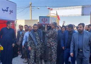 وداع مردم غیزانیه با شهید گمنام هشت سال دفاع مقدس