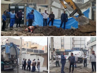 بازدید میدانی مدیرعامل شرکت آب و فاضلاب اهواز از گروههای عملیاتی شرکت در سطح شهر