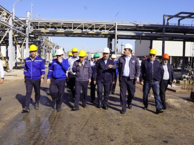 بازدید مدیرعامل پتروشیمی بندر امام از واحدهای NF1 و BD/SR مجتمع