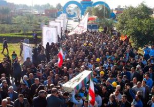 پیکر شهید گمنام دفاع مقدس در نفت و گاز مارون آرمید