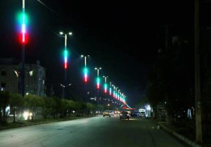 نورپردازی بلوار عشایر توسط شهرداری خرمشهر اصلاح و بهسازی شد