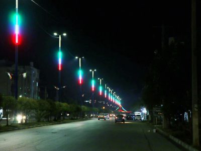 نورپردازی بلوار عشایر توسط شهرداری خرمشهر اصلاح و بهسازی شد