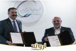 امضای قرارداد ساخت پمپ‌های مگنتی میان پتروشیمی اروند و شرکت رایمون سورین در نمایشگاه پتروکم با حضور دکتر شریعتمداری