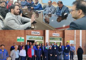 میز خدمت مدیر کل دفتر سرمایه انسانی وزارت نیرو با پرسنل تصفیه خانه و آزمایشگاه آبفا اهواز