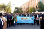 حضور مدیرعامل، معاونین و کارکنان آبفا استان خوزستان در راهپیمایی ۲۲ بهمن ماه