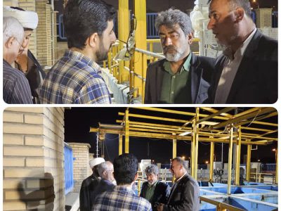 تصاویری از بازدید مهندس دشتی‌زاده مدیرعامل به همراه معاون بهره‌برداری و توسعه‌ی فاضلاب شرکت آبفا اهواز از ایستگاه فاضلاب کوی نفت به همراه نمایندگان و معتمدین منطقه مذکور