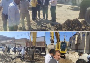 پیشرفت ۲۰ درصدی پروژه اصلاح خط فاضلاب خیابان مدرس کوی علوی اهواز