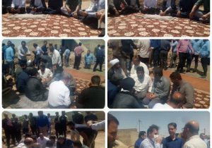 برگزاری جلسه و پایش میدانی مشترک نماینده ولی فقیه در استان خوزستان، مدیرعامل شرکت آبفا اهواز و شهردار اهواز در کوی گلدشت