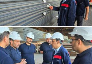 بازدید مدیر عامل شرکت فولاد اکسین خوزستان از انبار محصولات؛ تأکید بر بهینهسازی فرآیندها و قدردانی از کارکنان