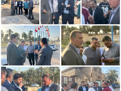 بازدید مشترک مدیرعامل شرکت آبفا اهواز و فرماندار شهرستان کارون