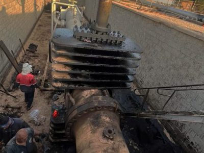 شیر ۳۶ اینچ خط لوله اصلی نفت شرکت بهره برداری نفت و گاز مارون تعویض شد