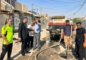 بازدید مدیرعامل شرکت آب و فاضلاب اهواز از مناطق حاشیه و کم‌برخوردار