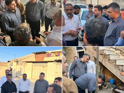 بازدید مدیرعامل شرکت آبفا اهواز و فرماندار کارون از محلات این شهرستان