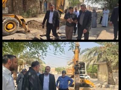 شبکه توزیع آب شرب علی‌آباد اهواز در حال اصلاح و توسعه است