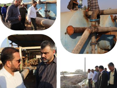 بازدید مدیرعامل آبفا اهواز و نماینده مردم اهواز، حمیدیه، کارون و باوی از روند اجرای طرح آبرسانی اهواز