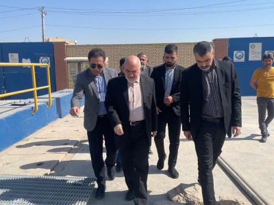 بازدید استاندار خوزستان از ایستگاه پمپاژ فاضلاب ملیراه اهواز