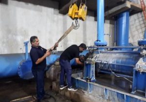 عملیات تعویض بلبرینگ پمپ صنعتی شماره ۹ در ایستگاه ۴۰ اینچ مسجدسلیمان
