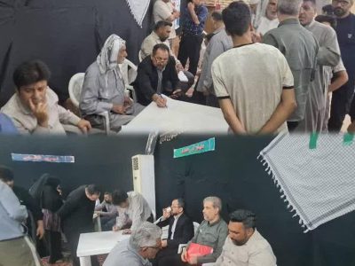 برگزاری میز خدمت شرکت آبفا اهواز در مسجد امام هادی«ع»