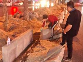 ادامه عملیات جداول گذاری بلوار جوادالائمه