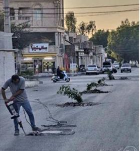 همسان سازی درب منهول های معابر شهرداری منطقه یک اهواز