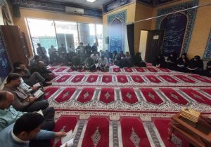 برگزاری مراسم معنوی حدیث شریف کسا در شهرداری منطقه دو اهواز به همت واحد بسیج