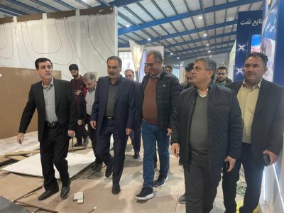بازدید مهندس حاتمی از مراحل برپایی شانزدهمین نمایشگاه  صنعت نفت خوزستان