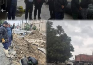 اصلاح و بازسازی ۳۰ متر از لوله ۶۰۰ میلیمتری شبکه فاضلاب کوی نیرو منازل بیمه