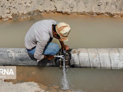 کاهش موقت تولید آب آشامیدنی در برخی مناطق اهواز به دلیل سیلاب و افزایش کدورت