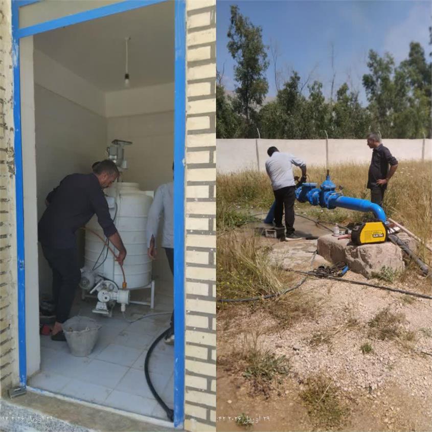 بهبود کیفیت آب شرب ۲ هزار خانوار در ۱۲روستای مسجدسلیمان با نصب سیستم کلرزنی در تأسیسات آبرسانی