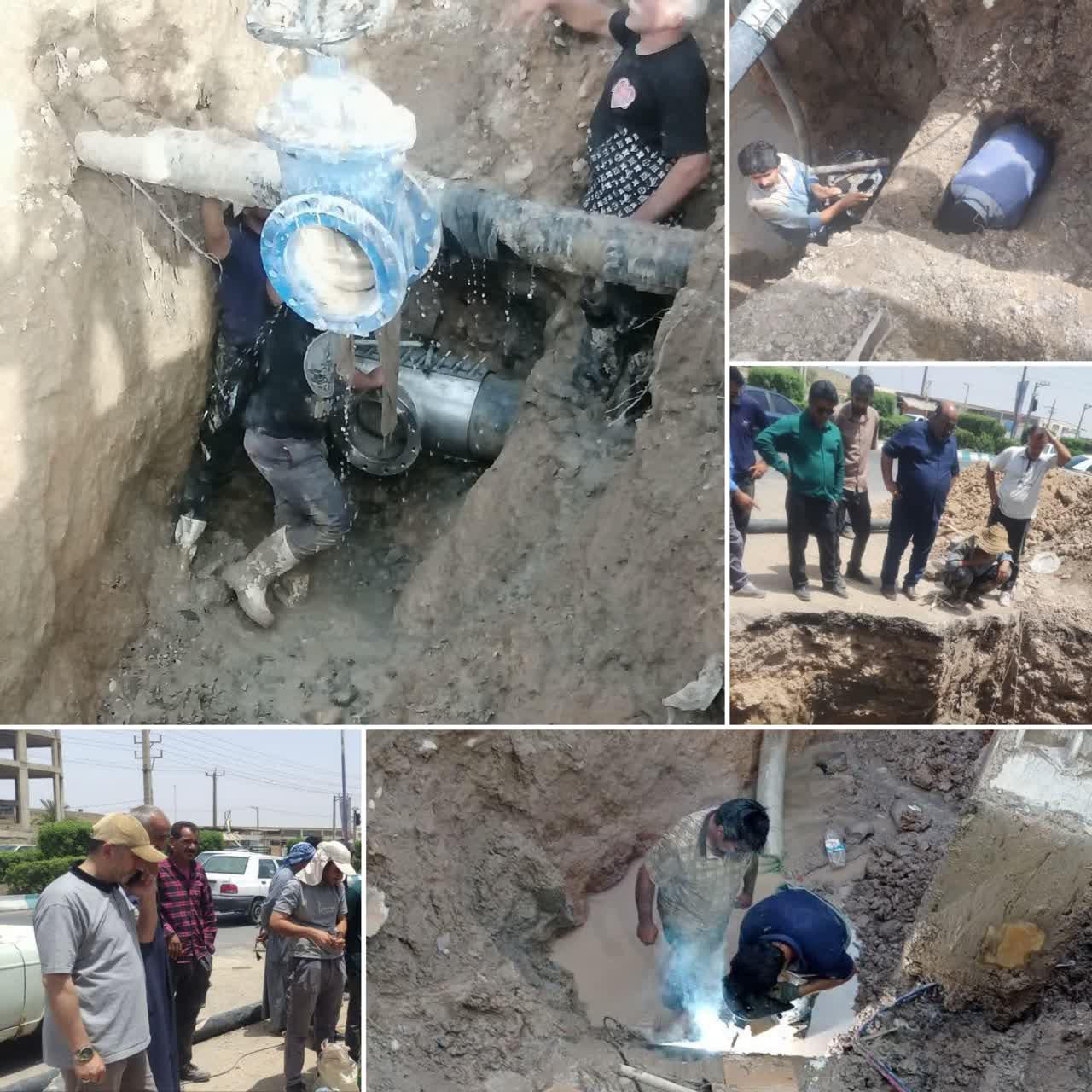 رفع مشکل آب مناطق زرگان و کوی فدک در اهواز